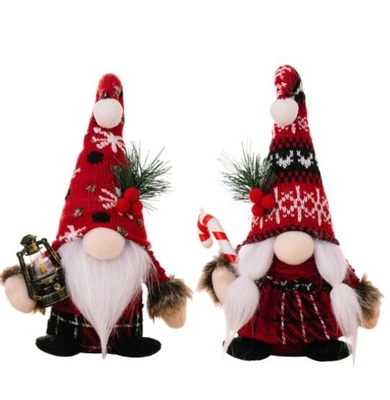 China Red and White Unisex Plush Christmas Doll / Holiday Toy Doll with Santa Hat supplier